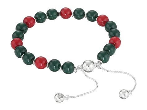 gucci boule britt red green beads bracelet|gucci sterling silver bracelet.